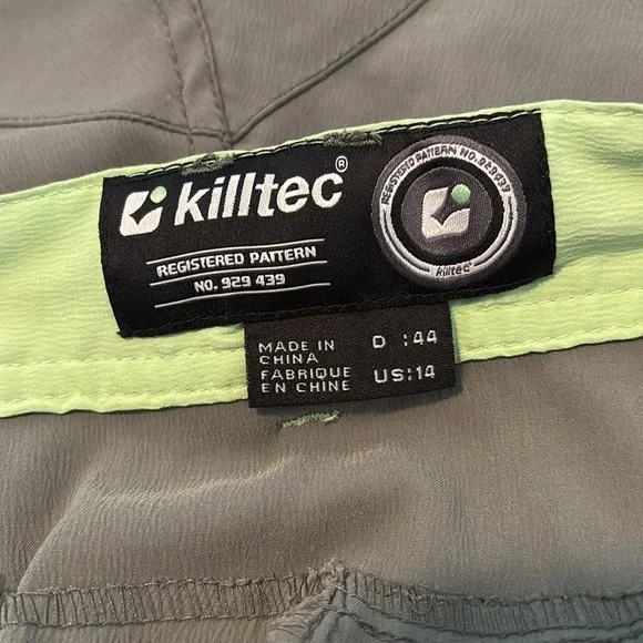 Killtec women’s olive green capri hiking pants size 14 - Picture 8 of 9